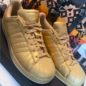 Adidas Metallic Gold Sneakers